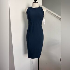 NWT Athleta Stellar En Route tank Dress Racer Back Navy Blue Size XS